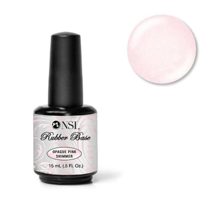 Opaque Pink Shimmer Rubber Base by NSI - thePINKchair.ca