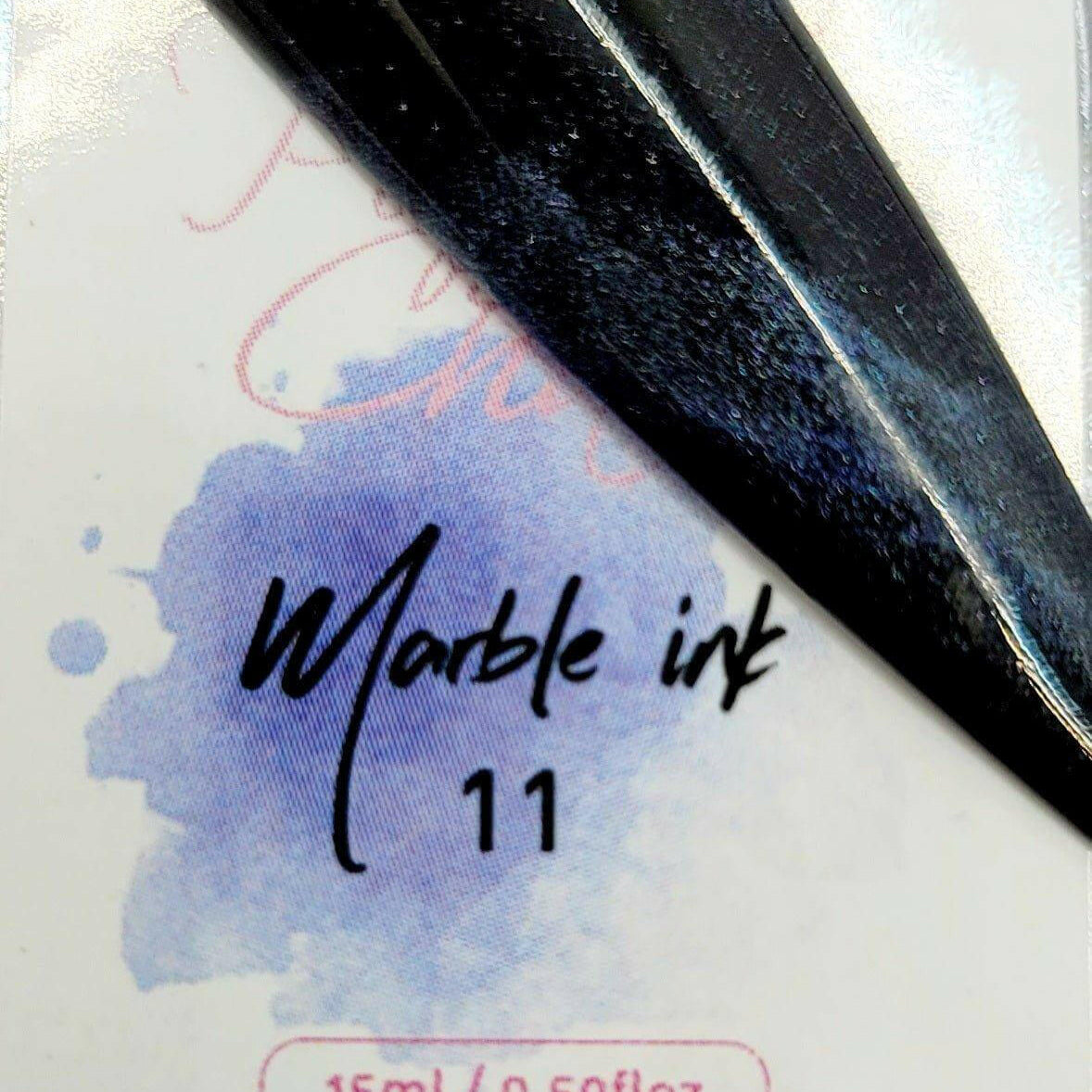 Metallic Marble Ink #11 by thePINKchair - thePINKchair.ca - Nail Art - thePINKchair nail studio