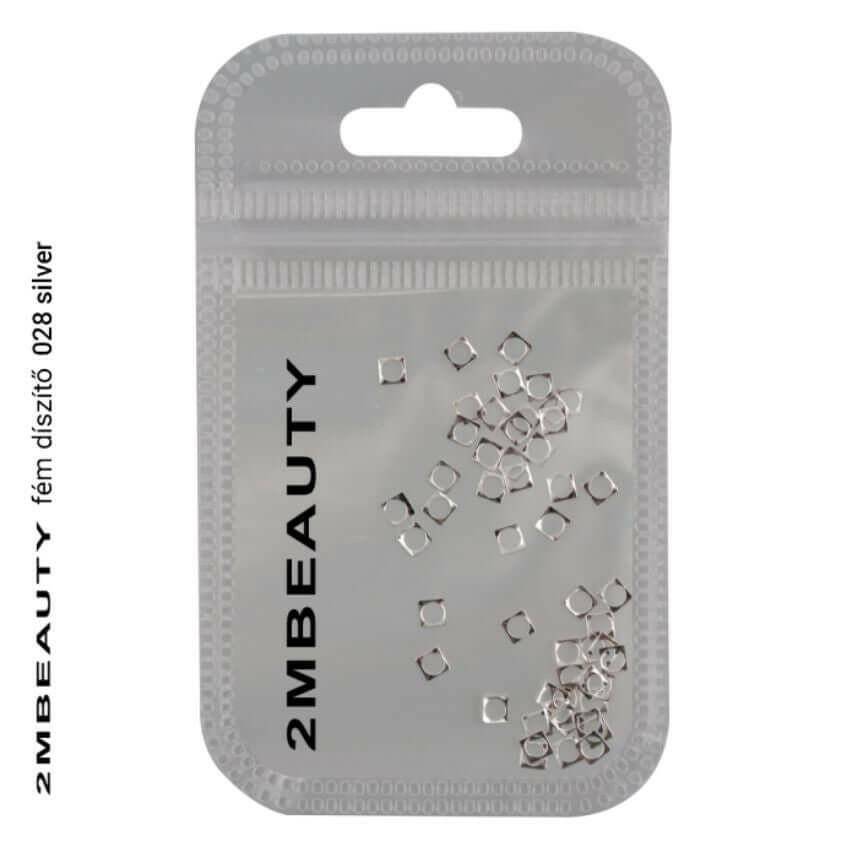 028 Silver Metal Ornament by 2MBEAUTY - thePINKchair.ca - Nail Art - 2Mbeauty
