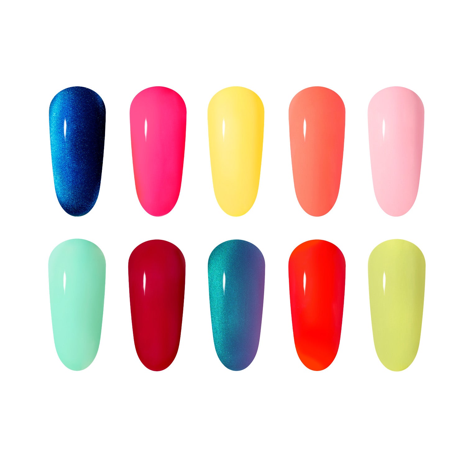 Colorful gel polish from the Vibe Collection by the GEL bottle, featuring vibrant shades in a sleek bottle.