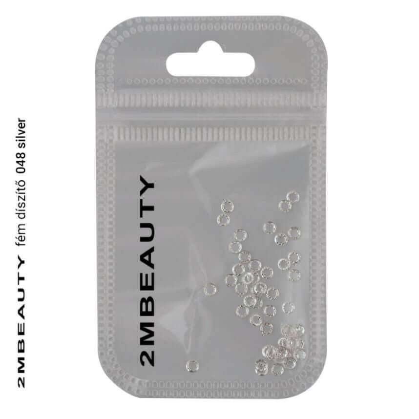 048 Silver Metal Ornament by 2MBEAUTY - thePINKchair.ca - Nail Art - 2Mbeauty