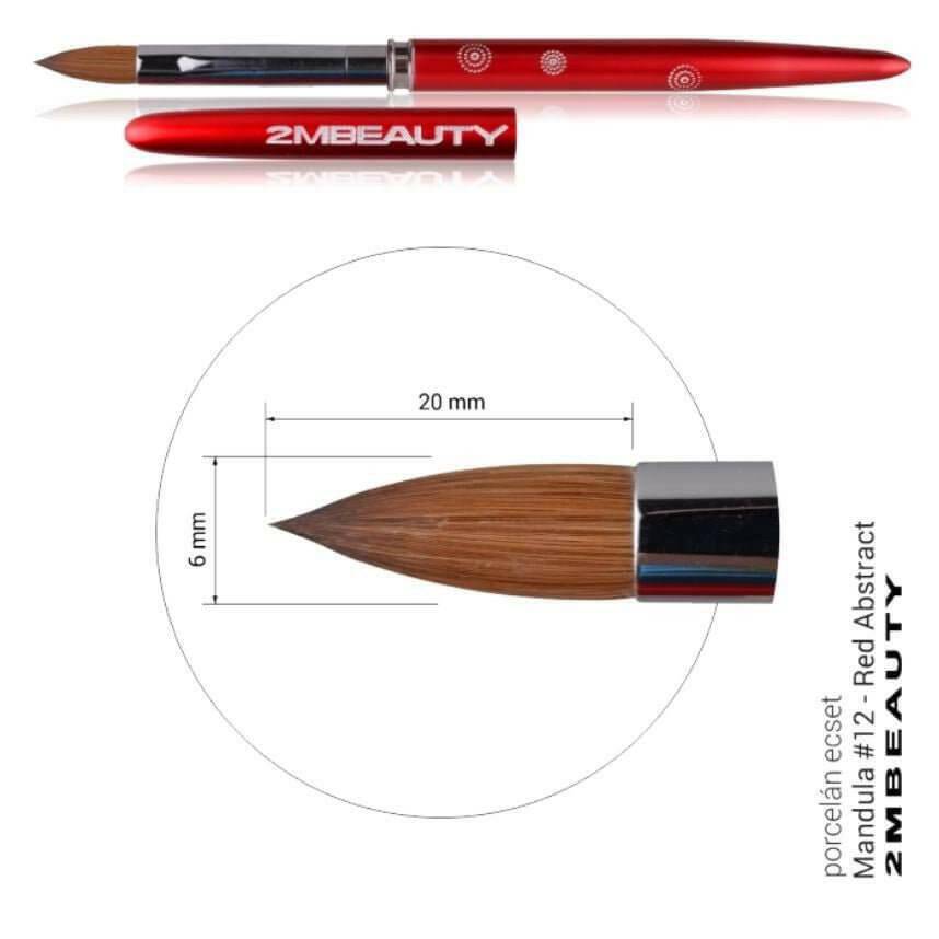 12 Almond Acrylic Brush by 2MBEAUTY - thePINKchair.ca - Brushes - 2Mbeauty