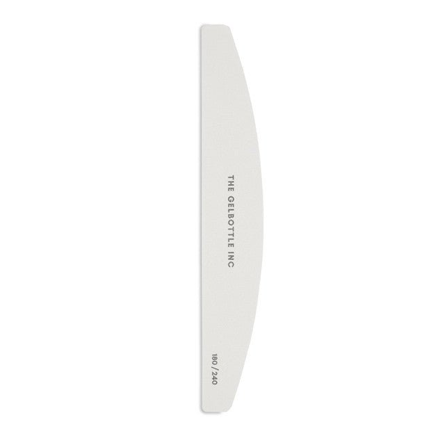 180/240 White Half Moon Nail File 5 Pack - thePINKchair.ca - file - the GEL bottle