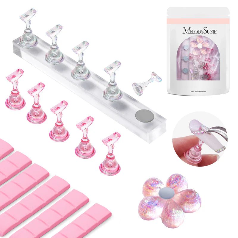 2 Sets Acrylic Magnetic Nail Art Stand - thePINKchair.ca - Nail Art - Melody Susie