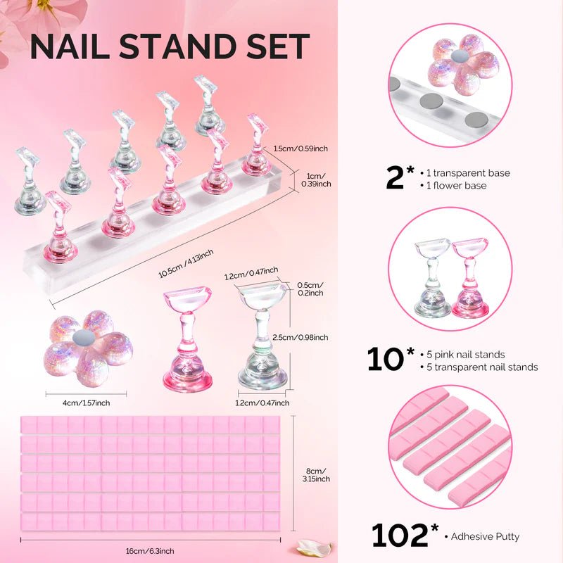 2 Sets Acrylic Magnetic Nail Art Stand - thePINKchair.ca - Nail Art - Melody Susie