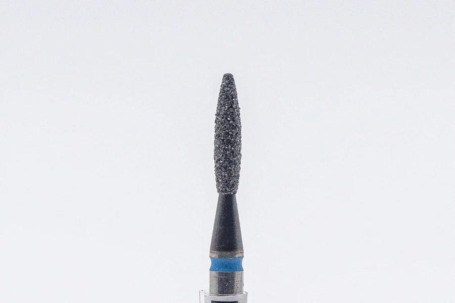Coated Diamond Nail Drill Bits DCD-123, shape flame, head size 1.8x8mm.