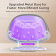 Melody Susie P-PLUS30GT Rechargeable UV/LED Nail Lamp in silver for curing gel nails, cordless and compact design.