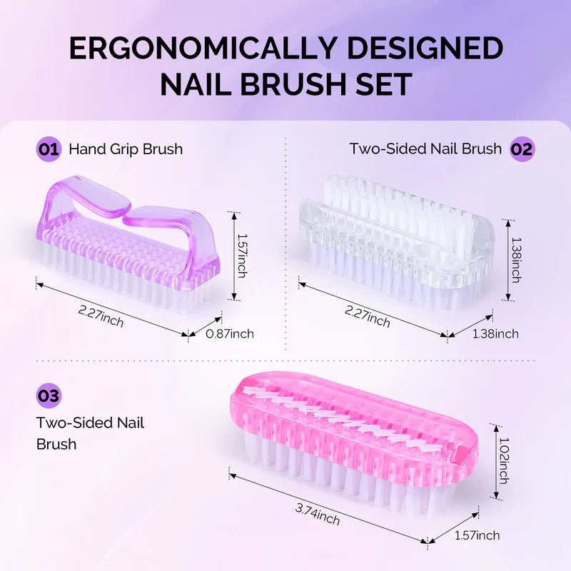3 Pack Nail Brush Set - MelodySusie - thePINKchair.ca - Odds & Ends - Melody Susie