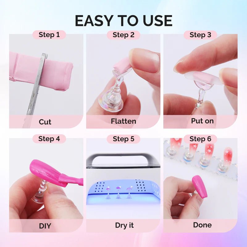3 Sets Blue Acrylic Magnetic Nail Stand - thePINKchair.ca - Nail Art - Melody Susie