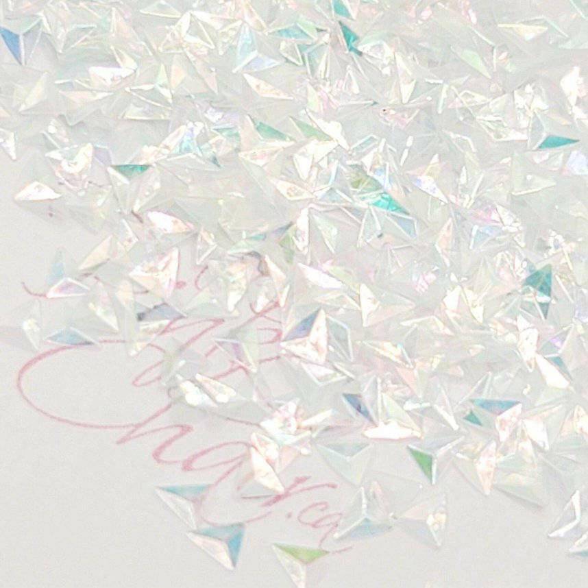 3D Triangle, Crystal (358) - thePINKchair.ca - Glitter - thePINKchair nail studio