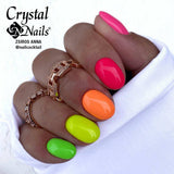 3s39 Neon Lemon Shimmer Crystalac Gel Polish by Crystal Nails