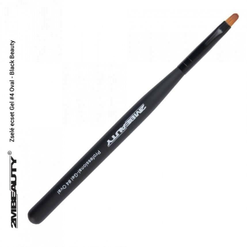 4 Oval Gel Brush (Black Abstract) by 2MBEAUTY - thePINKchair.ca - Brushes - 2Mbeauty