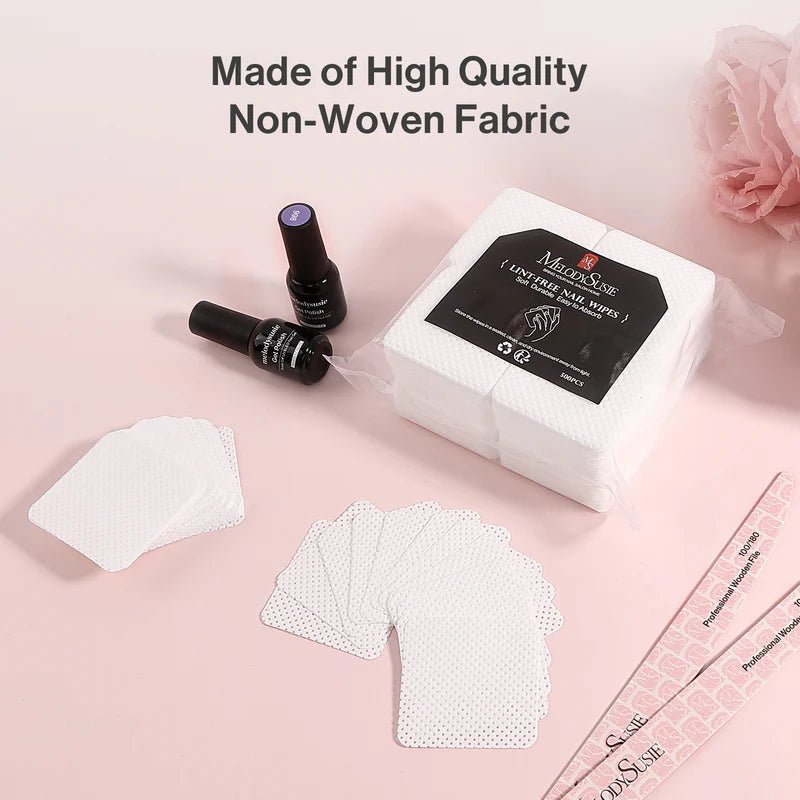 500 Pcs Lint Free Nail Wipes - MelodySusie - thePINKchair.ca - Odds & Ends - Melody Susie