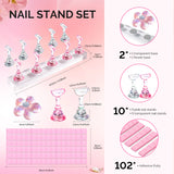 2 Sets Acrylic Magnetic Nail Art Stand