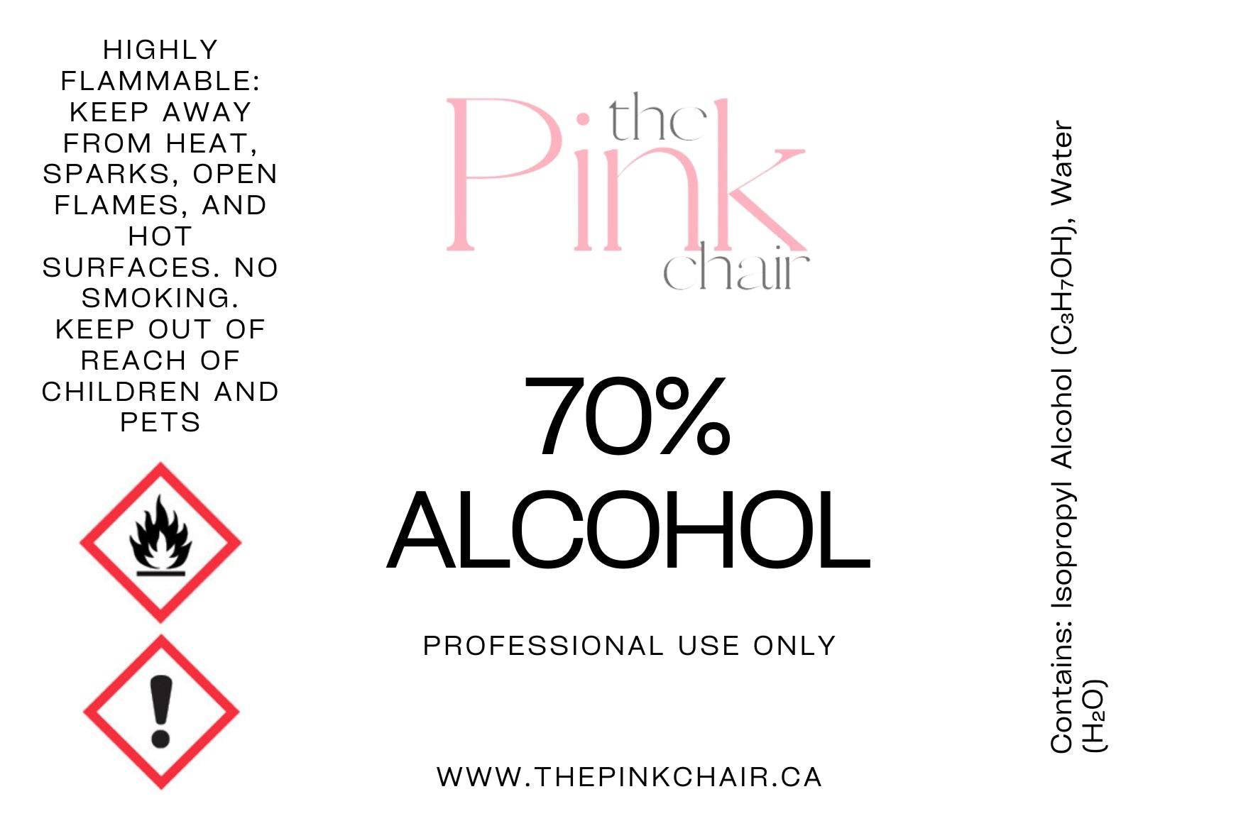 70% Alcohol - thePINKchair.ca - Prep - thePINKchair nail studio