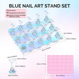 3 Sets Blue Acrylic Magnetic Nail Stand - thePINKchair.ca