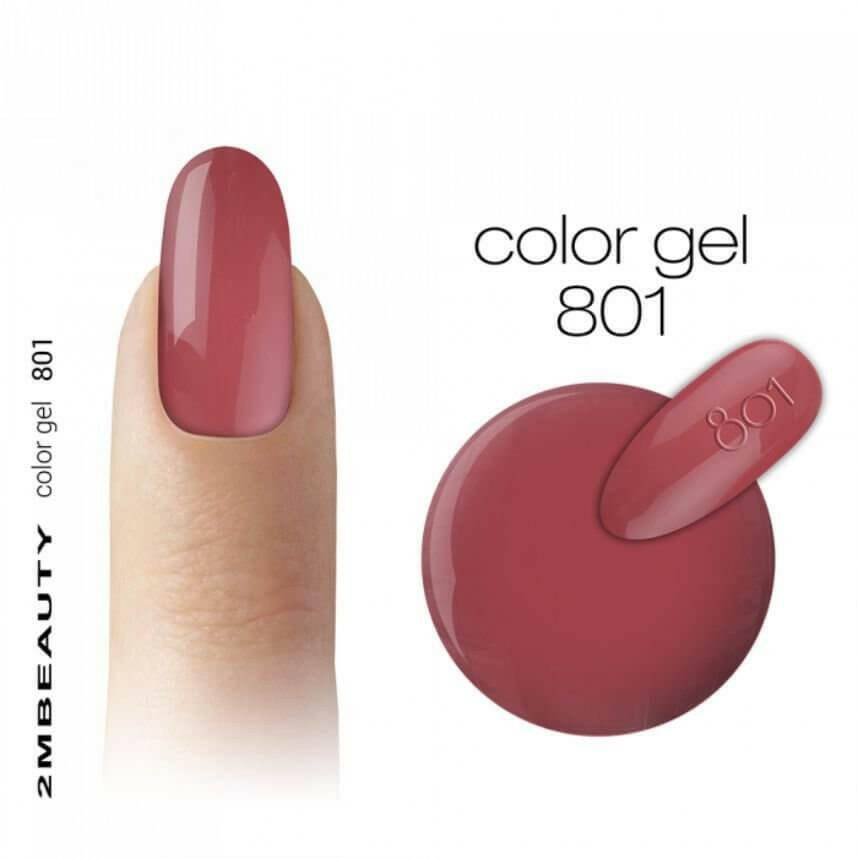 801 Dark Salmon Coloured Gel - thePINKchair.ca - Nail Care - 2Mbeauty