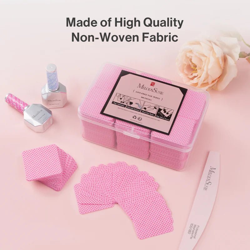 900 Pcs Lint Free Nail Wipes - Pink - thePINKchair.ca - Odds & Ends - Melody Susie