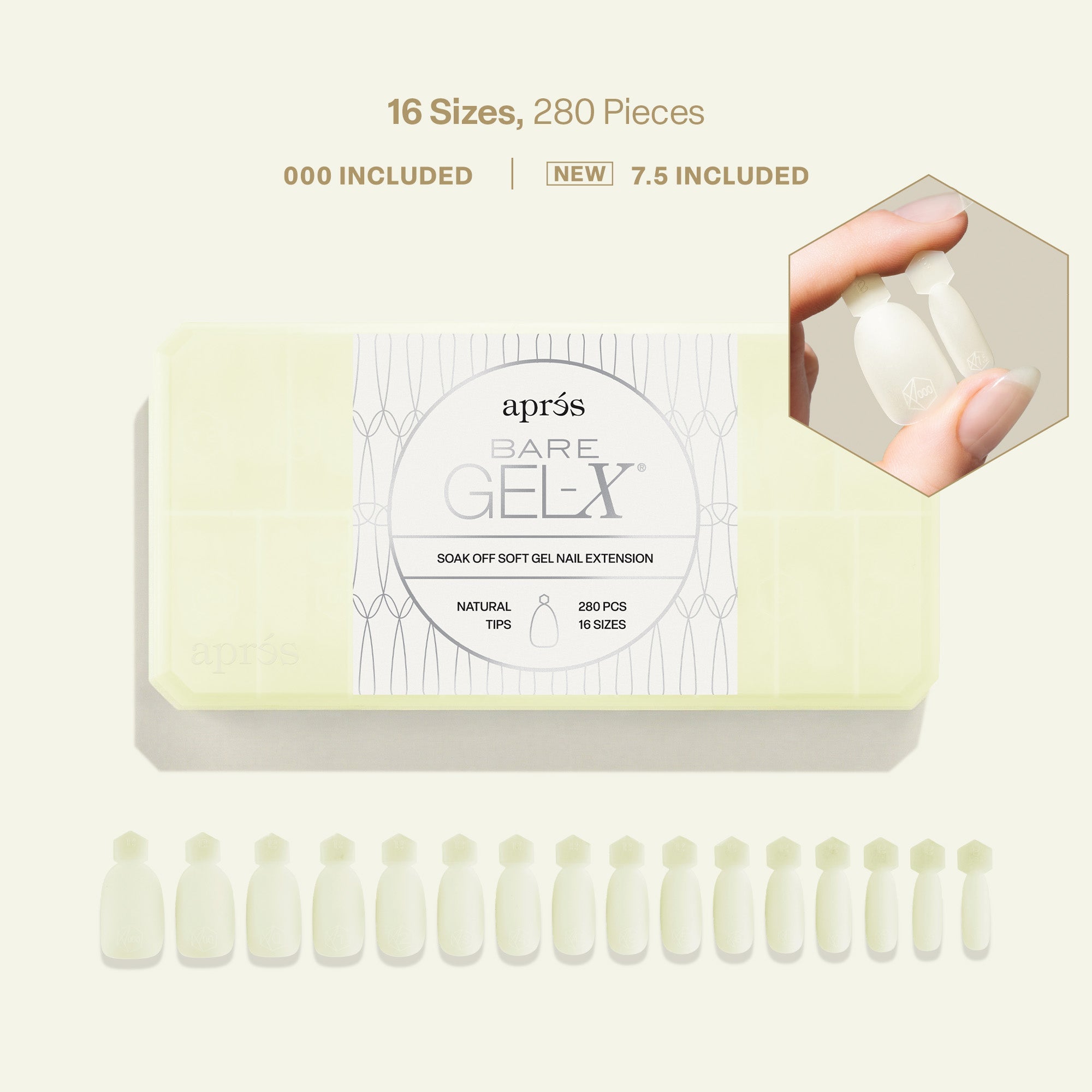Aprés Bare Gel-X Natural tips – product view 8