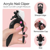 Rotary Adjustable Stainless Steel Acrylic Nail Clippers - thePINKchair.ca