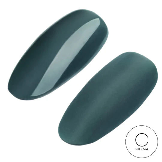 Ugly Duckling SPRUCE Gel Polish #095 showing a smooth, glossy teal-green nail polish swatch on a neutral background.