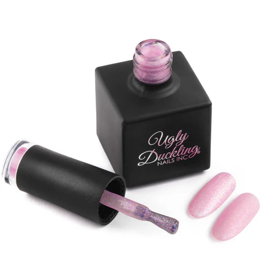 Pink Pony gel polish from Ugly Duckling in shade #324, showing the smooth, glossy pink gel nail polish bottle.