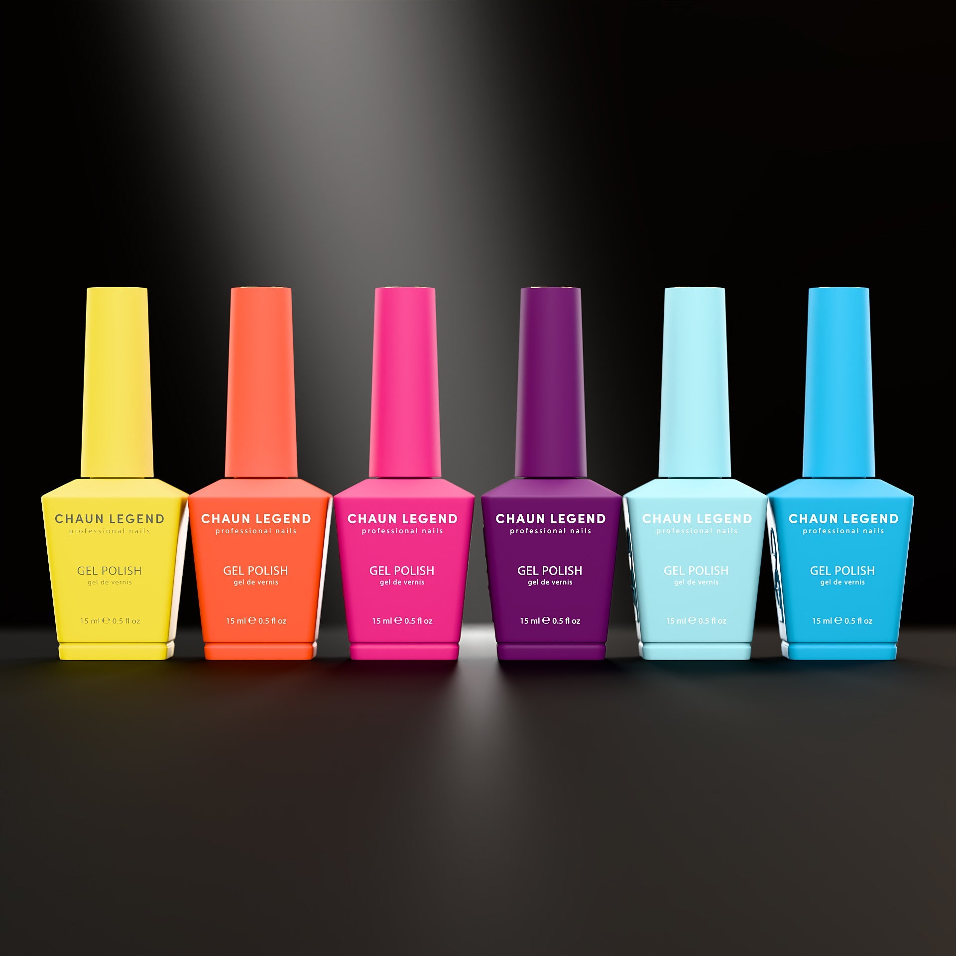 Chaun Legend Volume 2 Summer Gel Polish Collection with six bright gel colours
