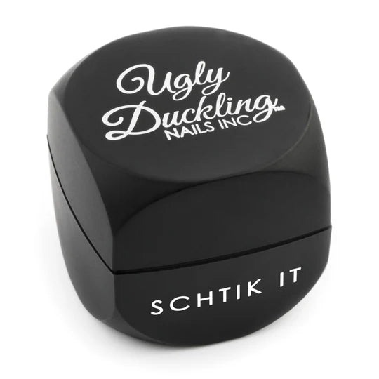 Ugly Duckling Schtick It 5ml nail art product bottle with black cap and clear label, designed for nail decorating and art.
