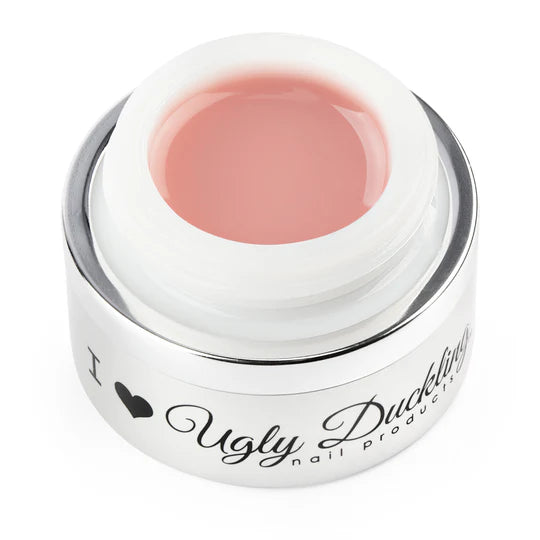 Ugly Duckling HUHU Pink Sculpting Gel in 15ml jar, builder gel for nail sculpting with a pink hue, shown in the image.