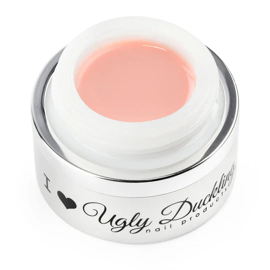 Ugly Duckling Milky Peach Sculpting Gel in 15ml jar, creamy builder gel for nail sculpting and enhancements