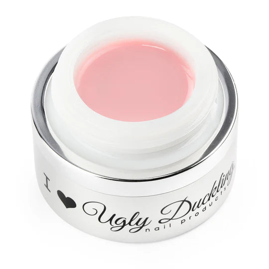 Ugly Duckling Rosewater Sculpting Gel in 15ml jar for builder nail enhancements with a rosewater fragrance and smooth consistency.