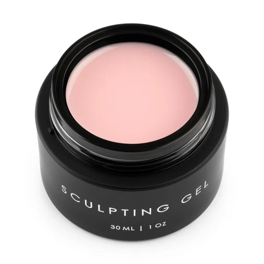 Ugly Duckling nude pink sculpting gel in 30ml jar, builder gel for nail enhancements, shown in a close-up image.