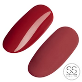 Ugly Duckling Vamp Collection gel polish in All Ready Dead shade, deep red color, with glossy finish and sleek bottle design.