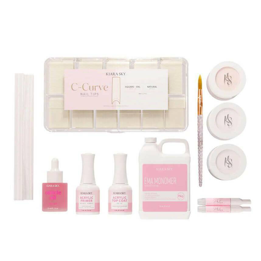 Acrylic Nail Kit + Dappen Dish Bundle by Kiara Sky - thePINKchair.ca - Acrylic Powder - Kiara Sky