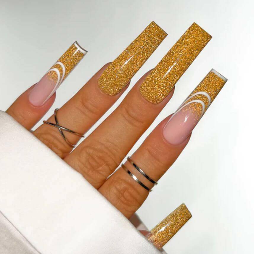 AFX09, Gold Touch DiamondFX Acrylic Powder by Kiara Sky - thePINKchair.ca - Acrylic Powder - Kiara Sky