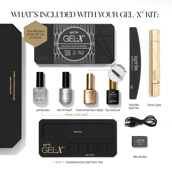 Aprés Signature Gel - X® kit + mini Gel - X® Tip Box (NAM) - thePINKchair.ca - Tips - Apres