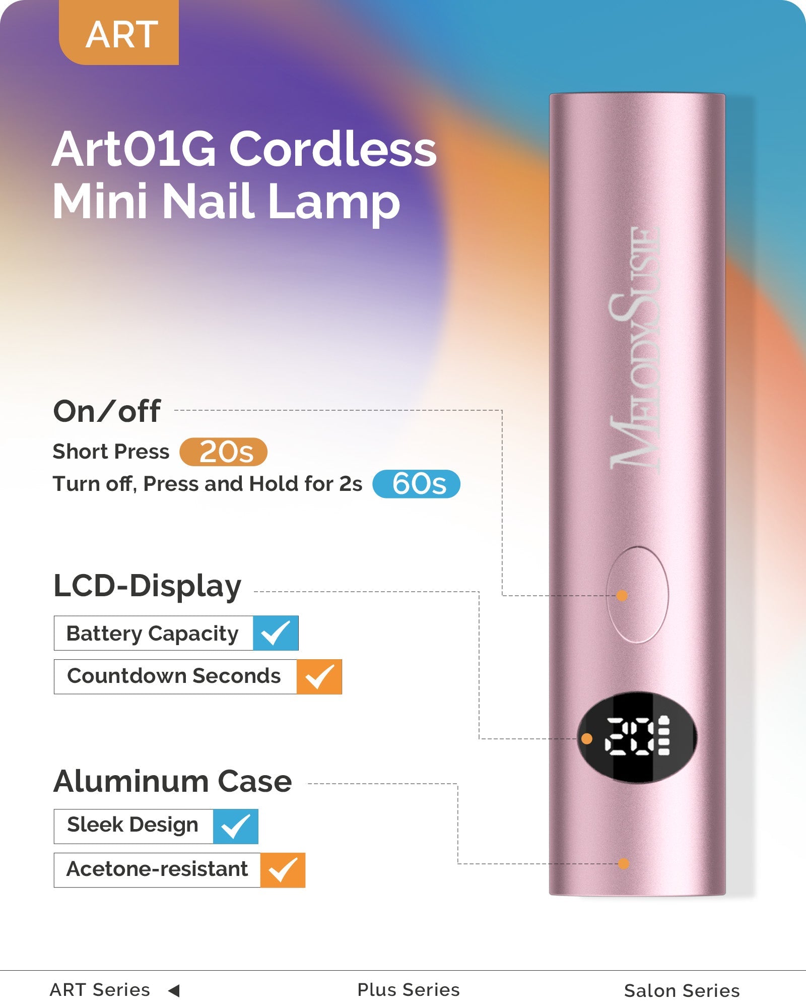 ART01G Rechargeable LED/UV Flash Cure Nail Lamp - thePINKchair.ca - nail lamp - MelodySusie