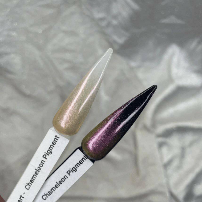 Badass with a Good Heart, Chameleon Pigment by thePINKchair - thePINKchair.ca - Nail Art - thePINKchair nail studio