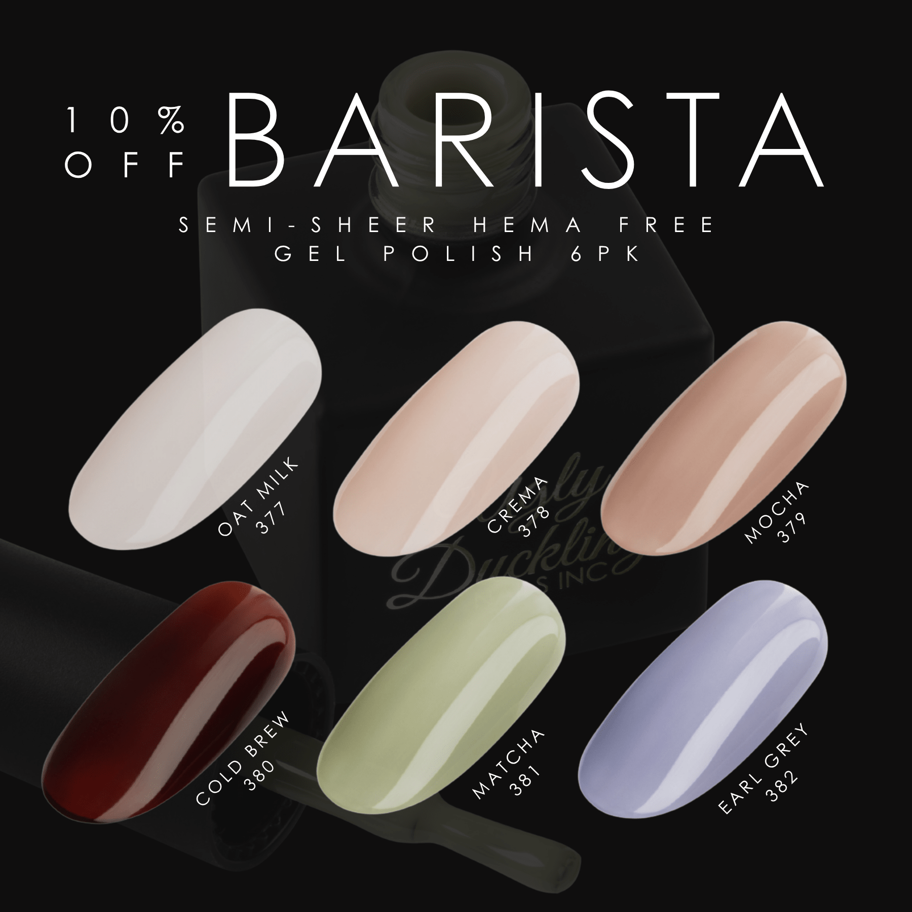 BARISTA - 6PK COLLECTION - thePINKchair.ca - gel polish - Ugly Duckling