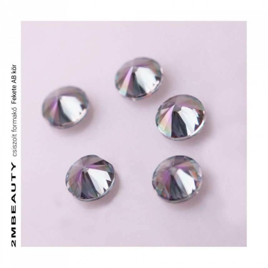 Black Crystal AB Rounds by 2MBEAUTY - thePINKchair.ca - Rhinestone - 2Mbeauty