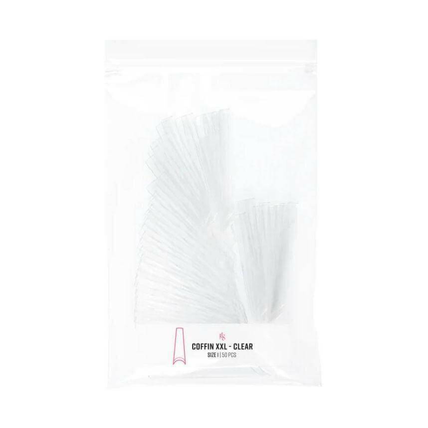 C - Curve Refill Bag, XXL Coffin (CLEAR) by Kiara Sky - thePINKchair.ca - Tips - Kiara Sky