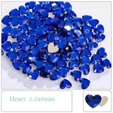 Capri Blue, Hearts (5.5x6mm/12pcs) by thePINKchair