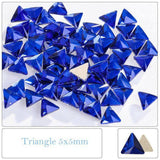 Capri Blue, Triangle (5x5mm/12pcs) by thePINKchair - thePINKchair.ca - Rhinestone - thePINKchair nail studio