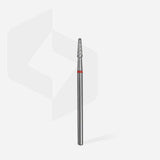 Carbide Nail Drill Bit, “Cone” (red + 2.3mm head/8mm working part) - thePINKchair.ca - efile bit - Staleks