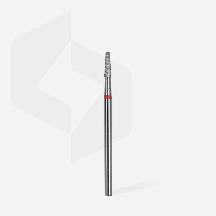 Carbide Nail Drill Bit, “Cone” (red + 2.3mm head/8mm working part) - thePINKchair.ca - efile bit - Staleks