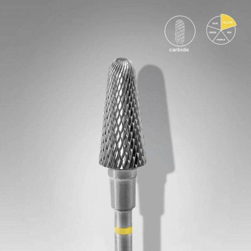 Carbide Nail Drill Bit, “Frustum” (yellow + 6mm head/14mm working part) - thePINKchair.ca - efile bit - Staleks