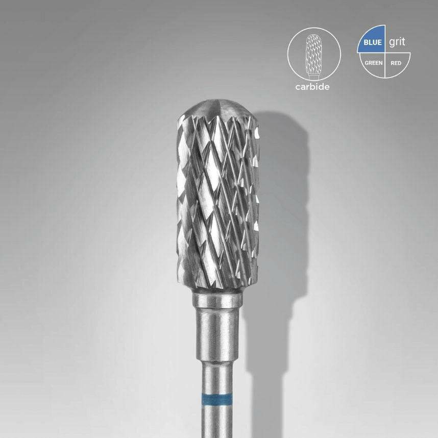 Carbide Nail Drill Bit, Rounded Safe “Cylinder”( blue + 6mm head/ 14mm working part) - thePINKchair.ca - efile bit - Staleks