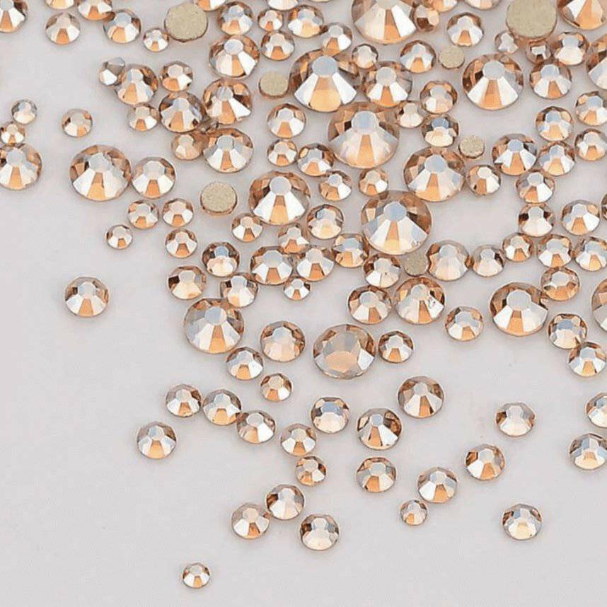 Champagne Mixed Sizes by thePINKchair - thePINKchair.ca - Rhinestone - thePINKchair nail studio