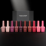 Chaun Legend After Dark Gel Polish Collection with ten pink, red and burgundy shades