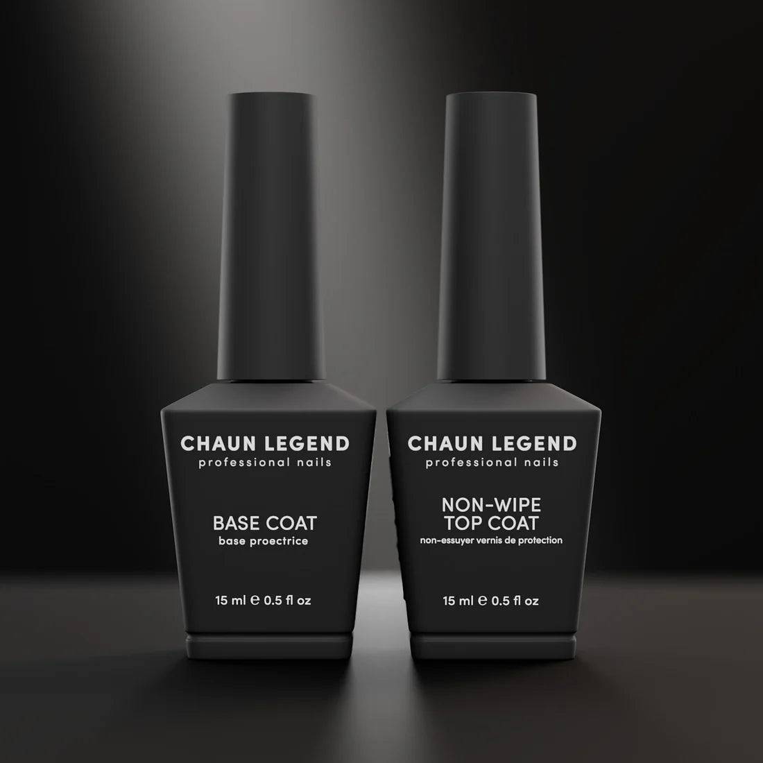 Chaun Legend Base Coat + Non-Wipe Top Coat Gel Duo - thePINKchair.ca - Gel Polish - Chaun Legend